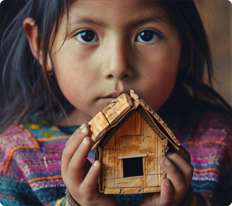 Child with house